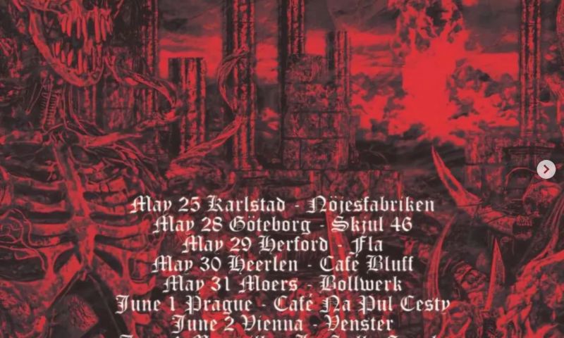 The end Takes Form releaseturné EU