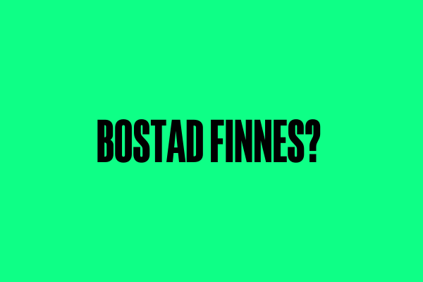 Poesi: Bostad finnes?