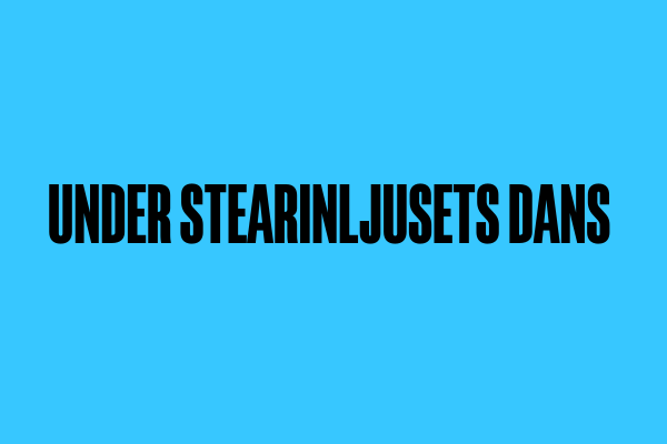 Poesi: Under stearinljusets dans
