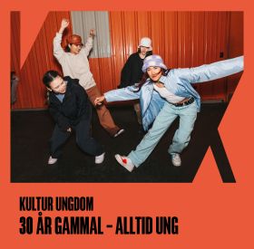 Omslaget till Kultur Ungdoms jubileumsbok 30 år gammal – alltid ung.