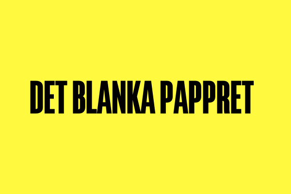 Poesi: Det blanka pappret