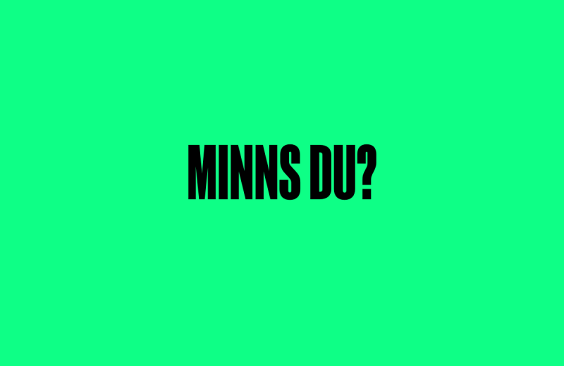 Texten "MINNS DU?" på grön bakgrund